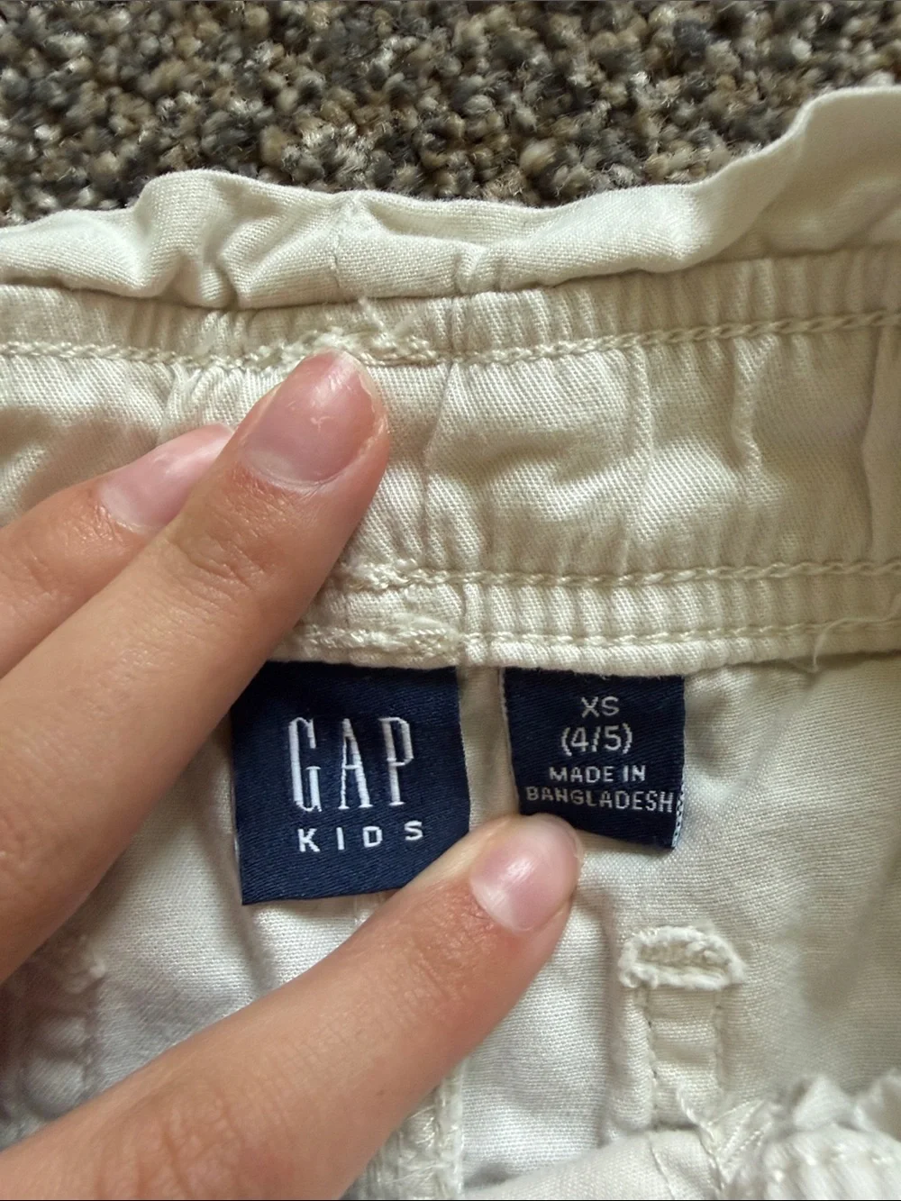 GAP Cream Elastic-Waist Cotton Shorts